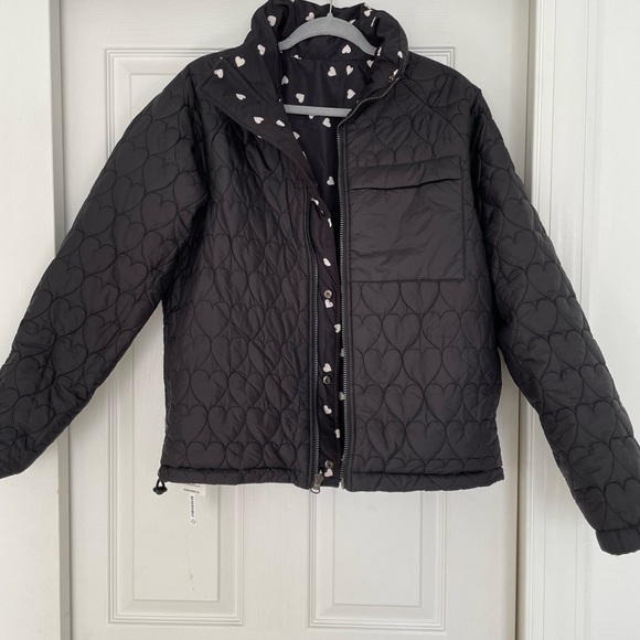 NWT OPENING CEREMONY Reversible Heart Print Puffer - Picture 10 of 14